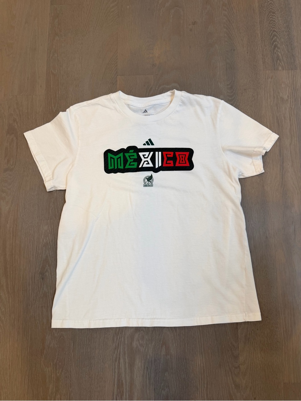 Adidas Women's White Mexico Graphic T-Shirt